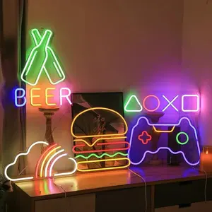 Veilleuse LED avec enseigne au néon Pizza, bar à la maison