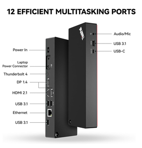 Base de Conexión USB-C <span class=keywords><strong>Thinkpad</strong></span> 40B00300 para Lenovo Thunderbolt 4 con Adaptador de 300W, Compatible con Pantalla 4K - Product Image 2