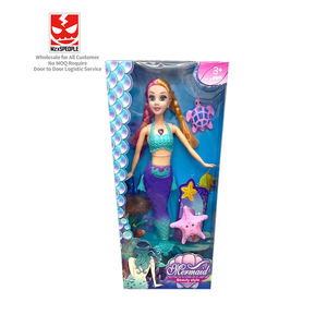 Gros Nouveau Design DIY En Plastique <span class=keywords><strong>Corps</strong></span> <span class=keywords><strong>Dur</strong></span> Lumières Princesse Vinyle Belle Bébé Sirène Rag Dolls Personnalisé Mini Sirène Jouet - Product Image 1