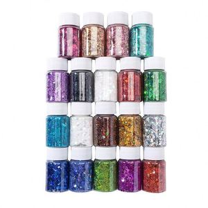 Paillettes ultra brillantes pour nail art DIY, mélange de couleurs, poudre fine, sequins écologiques, style moderne, en vrac, Noël - Product Image 1