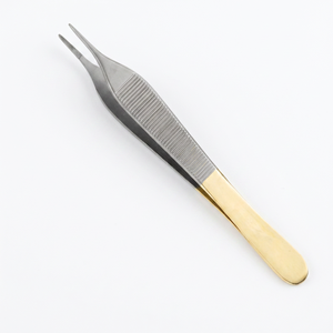 Pince Adson chirurgicale en acier inoxydable, non dentée, pour tissus et pansements, 12 cm, 15 cm - Product Image 1