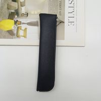 Estuche Delgado para Lápices de Cuero PU RR, Diseño Mini, Cierre Duradero, para Uso Escolar y de Oficina, 20x4.5cm