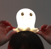 Lampe de chevet Octopus en silicone colorée, mignonne, à clignotement, pour la protection des yeux, idéale pour l'alimentation, décoration d'intérieur, ambiance chambre, rechargeable