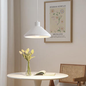 French-Style Cream-Colored <b>Chandelier</b> Wabi-Sabi Vintage Minimalist Modern LED Middle Pendant Light <b>for</b> <b>Bedroom</b> Island Dining - Product Image 4