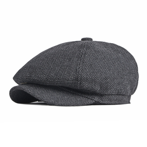 Sombreros para <span class=keywords><strong>hombre</strong></span> de mediana edad y mayores, boina vaquera de primavera y otoño, gorra de estilón, boina a rayas, estilo retro británico - Product Image 1