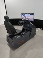 Simulateur de conduite automobile en ligne avec écran incurvé de 34 pouces, simulateur d'entraînement à la conduite