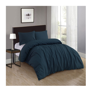 Juego de Ropa de Cama de Lino y Algodón <span class=keywords><strong>Azul</strong></span> Ecológico Personalizado de Alibaba, 20 Piezas, <span class=keywords><strong>Funda</strong></span> de Edredón Suave, Estilo Simple, Tejido para Hogar u Hotel - Product Image 1