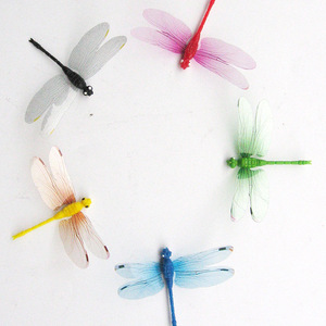Luminose Libellule Simulate Colorate Fluorescenti Magneti per Frigorifero Accessori <span class=keywords><strong>di</strong></span> Lusso Arte Murale Decorazione Casa - Product Image 2