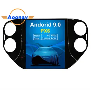 AOONAV 10,4 pulgadas de pantalla vertical radio del coche reproductor de DVD para VW Tiguan 2010-2016 GPS de navegación del coche reproductor multimedia