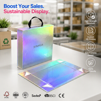 Boîte cadeau personnalisée avec impression UV, emballage holographique laser, boîte pliable monobloc, étui en papier portable, fabricant