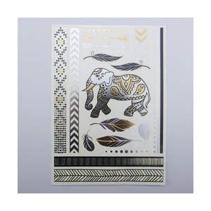 สติกเกอร์ลายสักชั่วคราวลายปั๊มทอง ดีไซน์พิเศษสำหรับศิลปะบนร่างกาย วัสดุเฮนน่า ใช้กันอย่างแพร่หลายสำหรับตกแต่ง - Product Image 4