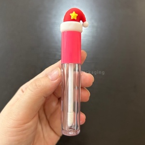 ISMAN Tubos de Brillo Labial Vacíos de 3ml, Serie Navideña, Envases de Lápiz Labial Líquido con Diseño de Santa Claus, Muñeco de Nieve y Reno, Empaque Cosmético para las Fiestas - Product Image 5