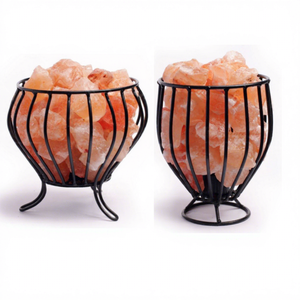 Premium Quality Himalayan Crystal Salt Basket <b>USB</b> <b>Night</b> <b>Light</b> Handmade Real Touch Best Feng Shui Style Love Bedroom Custom Logo - Product Image 1