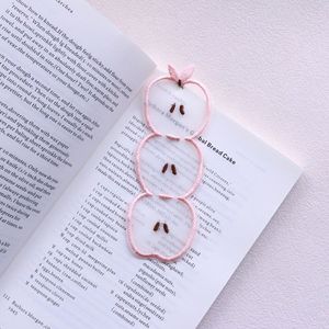 Creative Apple Organza Embroidered <b>Bookmark</b> Book Lover Accessory - Product Image 1