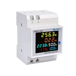 Din rail AC monitor 110V 220V 380V 63A Voltage Current Power Factor Active KWH Energy Frequency Multi-function Meter