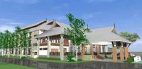 3-stöckiges Leichtstahlkonstruktionsgebäude Vorgefertigte Stahlrahmen-Villa in Thailand Stahlkonstruktionsbauer
