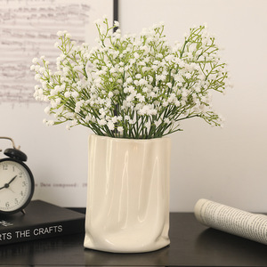 <b>Artificial</b> Baby's Breath White Plastic <b>Flower</b> Wedding Home Decoration Reusable High Simulation - Product Image 2