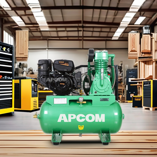 APCOM 80 200 300 Litre Petrol Engine Gasoline air Compressor 50 100 150 L Liter Petrol Gasoline air Compressors 15HP 5.5HP 7.5hp