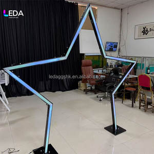 LEDA Moderno Túnel de Metal Negro Desmontable en Forma de Estrella LED para Bodas, Tamaño y Color Personalizables, Novedad, Globo de Flores - Product Image 2