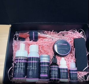 Custom Your Logo <strong>Wig</strong> Install Boxes Private Label Packaging Waterproof Lace Tint Spray And Strong Hold Lace Glue Kit