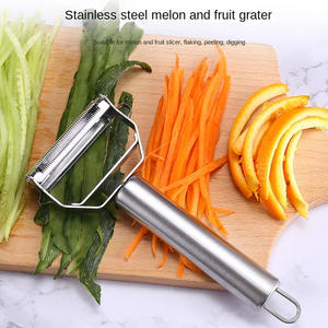 Éplucheur en acier inoxydable multifonction pour fruits et légumes, râpe, éplucheur julienne, trancheuse pour melon, pomme de terre, carotte, concombre, outil de cuisine domestique - Product Image 3