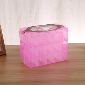 Three Layer Transparent Plastic Storage Box With Lid For Toys Tools Organizing - Product Image 2