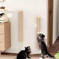 Penggaruk Kucing Kayu Solid untuk Dinding Dalam Ruangan & Tiang Garuk Mainan Hewan Peliharaan untuk Hiburan Gaya Sederhana Semua Musim