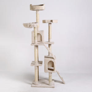 Tour pour chat avec griffoir en sisal en bois Grand arbre à chat en peluche <span class=keywords><strong>EUR</strong></span> PET Grande remise - Product Image 2