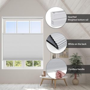 Hai Lớp rèm cửa sổ Rèm cửa tdbu không dây tổ ong mù không dây di động Con lăn Shades tổ ong màn trập rèm - Product Image 6