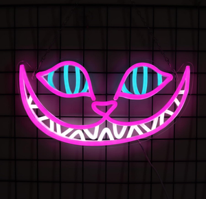 Letreros de Neón del Gato de Cheshire, Alicia en el País de las Maravillas, Tamaño Personalizable, Luz de Neón Regulable para Decoración de Paredes - Product Image 2