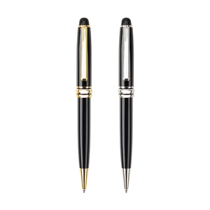Hot new metal business simple black signature ballpoint pen office supplies gift box metal pens with custom logo