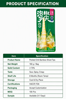 Légumes en conserve : Légumes de bambou marinés, acidulés, épicés, croustillants, prêts à consommer, saveur Guizhou, vente en gros