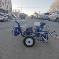 Machine de marquage routier SanWin 25L à moteur essence, pulvérisation à froid sans air, haute efficacité, réglable