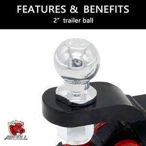 <span class=keywords><strong>Gancio</strong></span> di <span class=keywords><strong>Traino</strong></span> Rinforzato 4x4 Fuoristrada in Acciaio al Carbonio Forgiato Tipo USA con Anello a D da 2 Pollici - Product Image 2