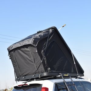 Equipo de acampada al aire libre directo de fábrica, caja de campaña de aluminio de lona negra, tienda de techo de carcasa dura, tienda de techo de coche - Product Image 3