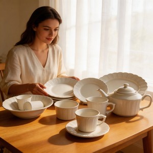 Services <span class=keywords><strong>de</strong></span> <span class=keywords><strong>table</strong></span> classiques HARVIT HY113-CD002 à prix abordable, 16 pièces en grès gaufré, écologiques, pour fêtes et hôtels, fabriqués en Chine - Product Image 6