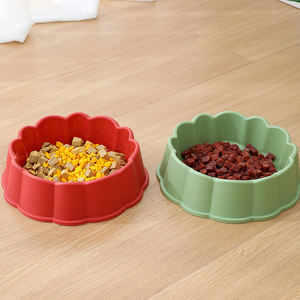 Único pétalo en forma de sensación esmerilada PP Pet Bowls Dog Feeder al por mayor para perros y gatos - Product Image 4