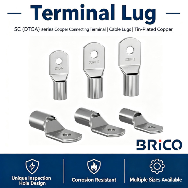 High Quality Copper Cable Lugs Crimping Types Connecting Terminal Cable Lugs Tin Plated SC DTGA Series Battery Solar Connector