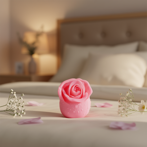 เครื่องนวดกระตุ้นอารมณ์สำหรับผู้หญิง Manshi Electronics รุ่น Rose Flower Vibrator สีชมพู ทำจากวัสดุ ABS และซิลิโคน กันน้ำ พร้อมคุณสมบัติการสั่นสะเทือน - Product Image 2