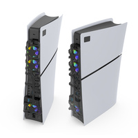 Ventilateur de refroidissement DOBE PS5 Slim avec lumières RGB, refroidisseur externe USB à clipser pour accessoires Playstation 5 Slim