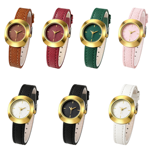Montre à quartz de luxe pour femme W171 avec logo personnalisé, bracelet en cuir écologique, couleur or rose et or rose, montre tendance pour femme - Product Image 1