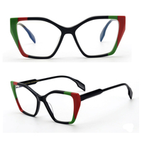 Marco óptico de acetato de laminación de diseño personalizado Marco de gafas de calidad de ojo de gato de lujo con calidad superior