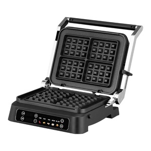 2in1 Electric Griddle <b>Waffle</b> <b>Maker</b> Stainless Steel Non-Stick Plate Double-Sided Heating Touchscreen Control Breakfast Sandwich - Product Image 4