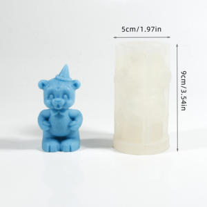 Molde <span class=keywords><strong>de</strong></span> <span class=keywords><strong>Silicona</strong></span> 3D para Oso Adorable en Posición Elevada - Fondant, Decoración <span class=keywords><strong>de</strong></span> Pasteles, Fabricación <span class=keywords><strong>de</strong></span> Velas - Product Image 2