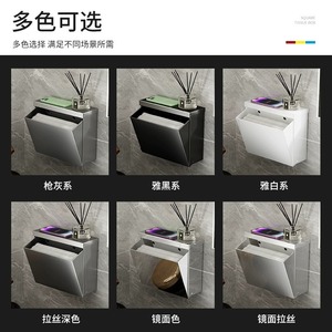 Wall Mounted Toilet <b>Paper</b> Holder Spear Gray Rectangular No Drilling Required Waterproof Bathroom <b>Tissue</b> Box Minimalist Design - Product Image 4