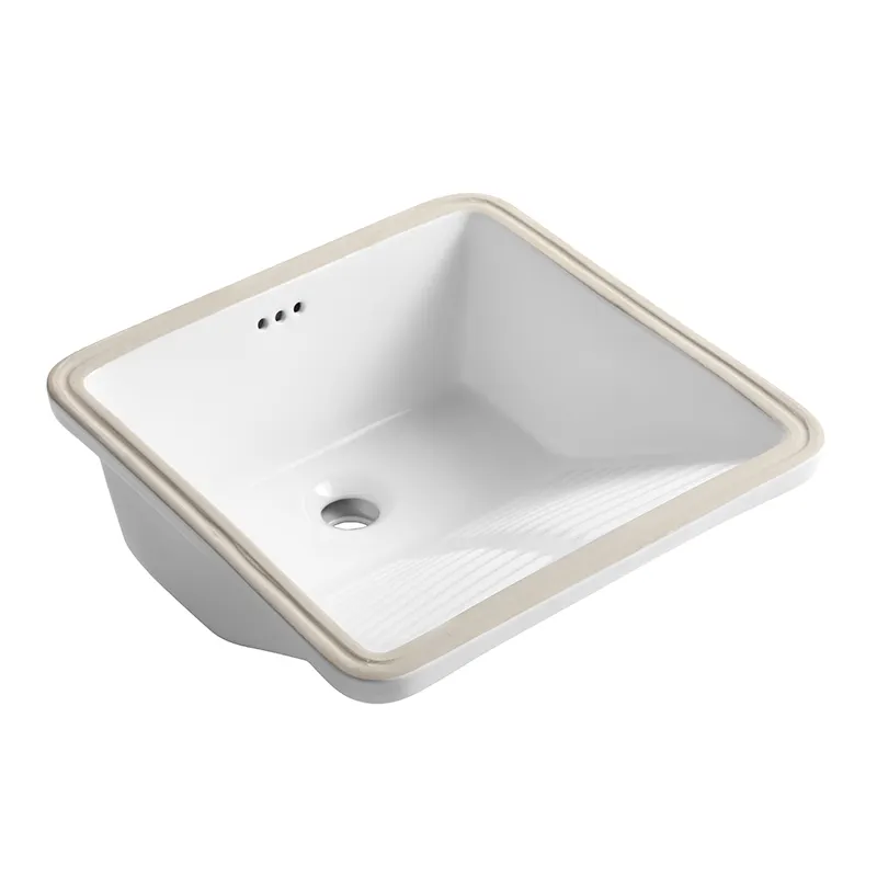 Family Washing Basin Ceramic Bathroom Sink Rectangle Under Counter Outdoor Laundry Sink
