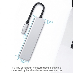 6 in 1 <strong>USB</strong> Type C Hub Adapter <strong>with</strong> 4K <strong>HDMI</strong> Multiport Card Reader USB3.0 TF PD SD Reader All in One for PC Laptop - Product Image 3