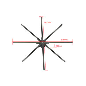 นวัตกรรมใหม่ล่าสุด APP WIFI ควบคุม180เซนติเมตรขนาดใหญ่3D พัดลมโฮโลแกรมโฆษณาแสดงเครื่อง3D โฮโลแกรม Led พัดลม - Product Image 5