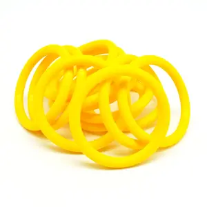 Gomma gialla O-ring prodotto in gomma siliconica per uso alimentare VMQ gomma flessibile di alta qualità personalizzata in fabbrica
