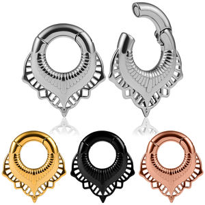 Pendientes de Acero Inoxidable 316L con Baño de Oro, Túneles para Orejas, Expansores, Tapones, Joyería Corporal para Bodas - Product Image 1